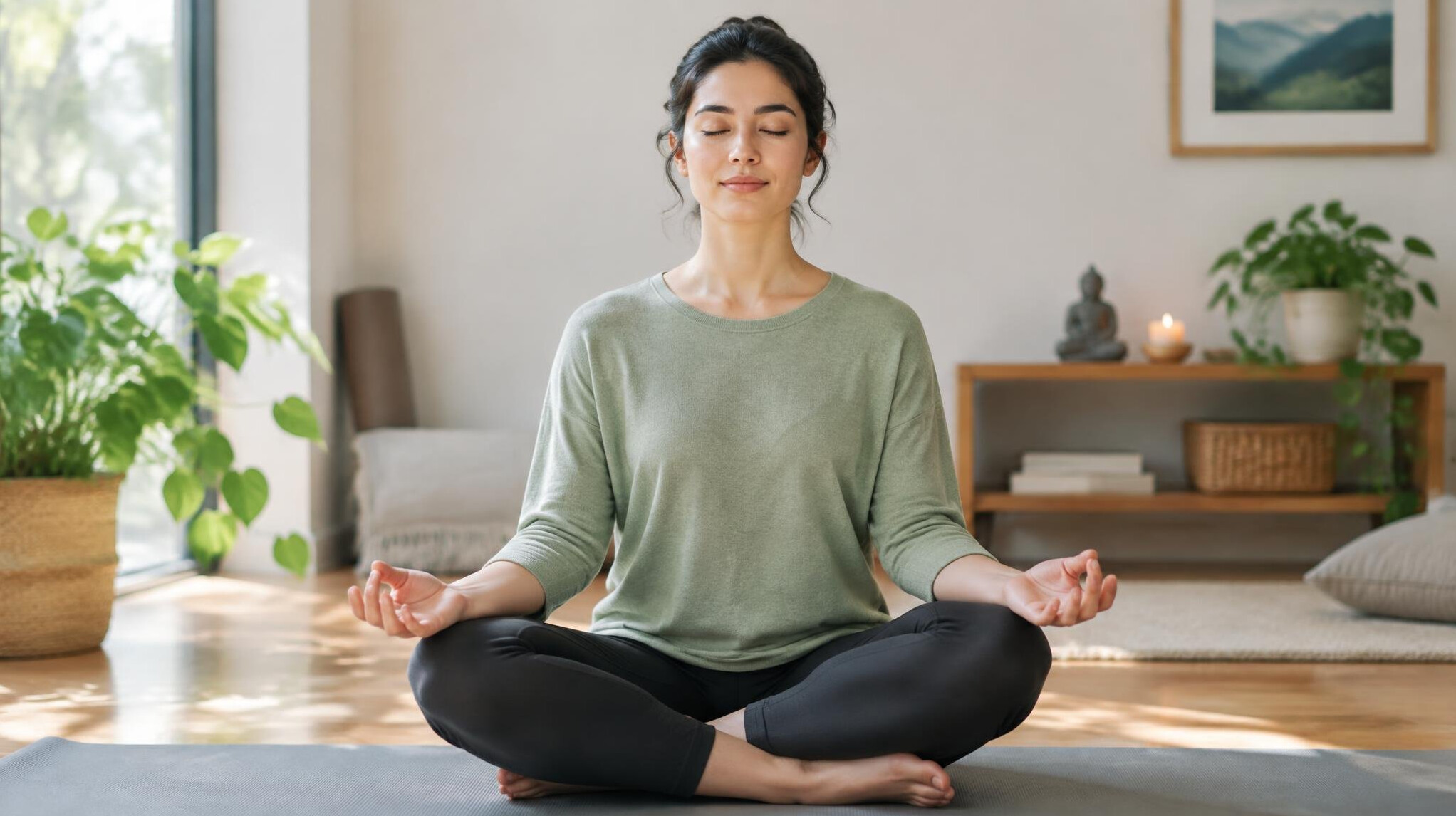 woman practicing mindfulness
